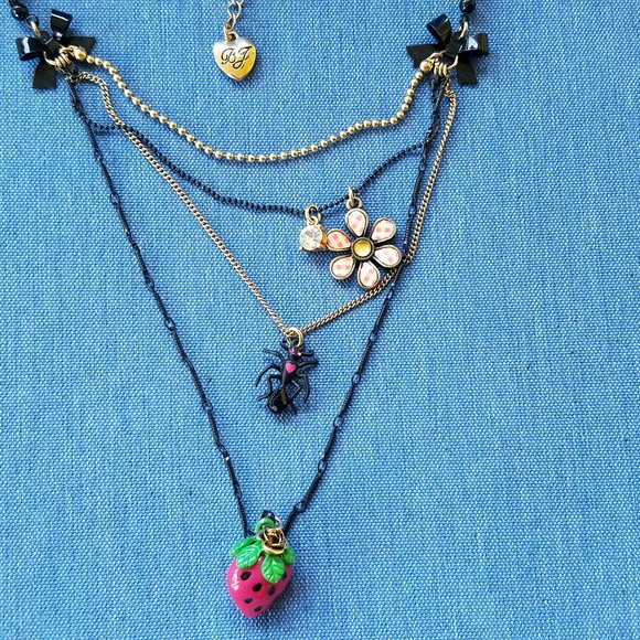Betsey Johnson Vintage Quad-Strand Charm Necklace - EPC - Picture 8 of 8